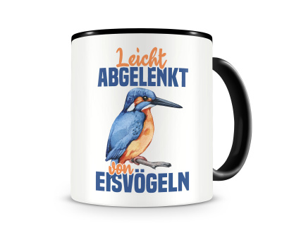 Tasse mit dem Motiv Leicht abgelenkt von Eisvgeln