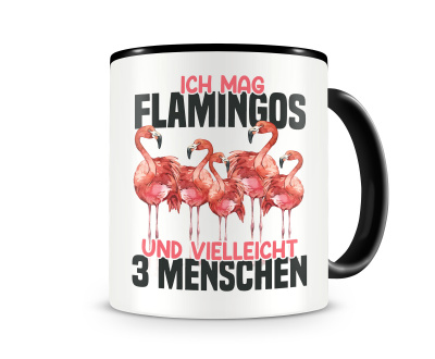 Tasse mit dem Motiv Ich mag Flamingos
