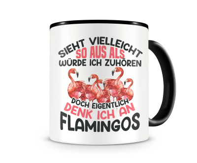Tasse mit dem Motiv Sieht vielleicht so aus Flamingos