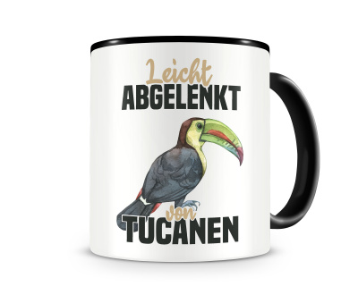 Tasse mit dem Motiv Leicht abgelenkt von Tucanen