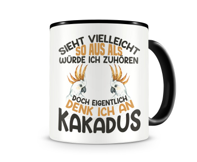 Tasse mit dem Motiv Sieht vielleicht so aus Kakadus