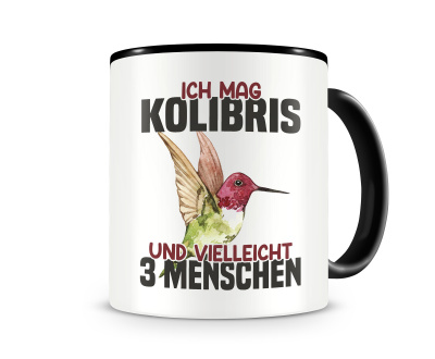 Tasse mit dem Motiv Ich mag Kolibris