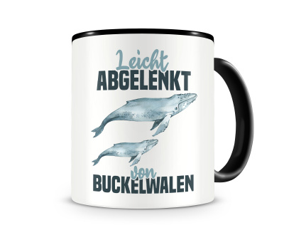 Tasse mit dem Motiv Leicht abgelenkt von Buckelwalen