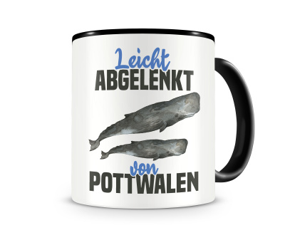 Tasse mit dem Motiv Leicht abgelenkt von Pottwalen