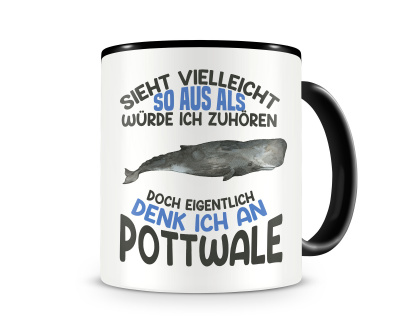 Tasse mit dem Motiv Sieht vielleicht so aus Pottwale