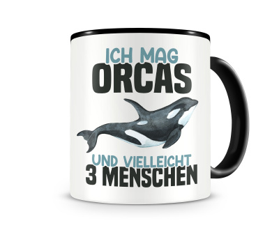 Tasse mit dem Motiv Ich mag Orcas