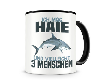Tasse mit dem Motiv Ich mag Haie