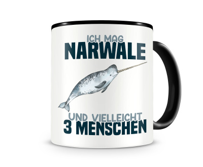 Tasse mit dem Motiv Ich mag Narwale