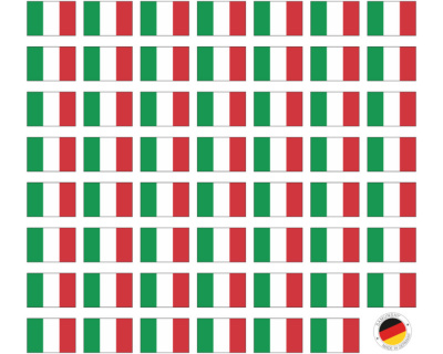 Aufkleber Set mit 55 Italien Flaggen