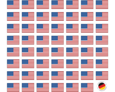 Aufkleber Set mit 55 USA Flaggen