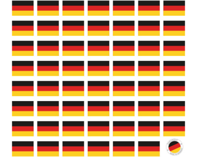 Aufkleber Set mit 55 Deutschland Flaggen