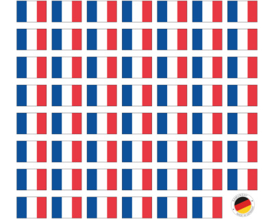 Aufkleber Set mit 55 Frankreich Flaggen