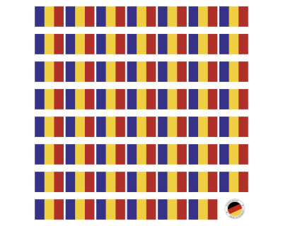 Aufkleber Set mit 55 Rumnien Flaggen