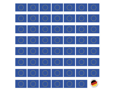 Aufkleber Set mit 55 Europa Flaggen EU