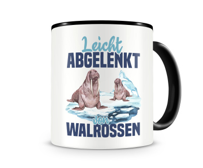 Tasse mit dem Motiv Leicht abgelenkt von Walrossen