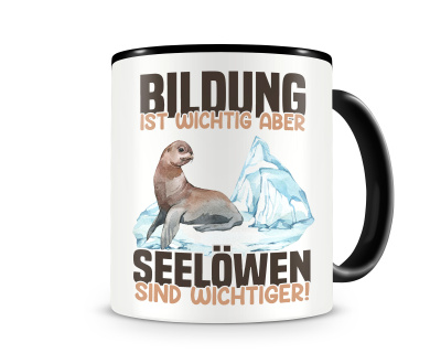 Tasse mit dem Motiv Bildung Wichtig Seel�wen Wichtiger