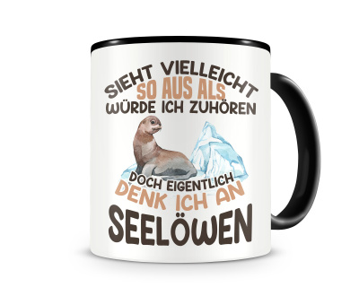 Tasse mit dem Motiv Sieht vielleicht so aus Seel�wen