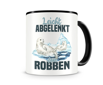 Tasse mit dem Motiv Leicht abgelenkt von Robben