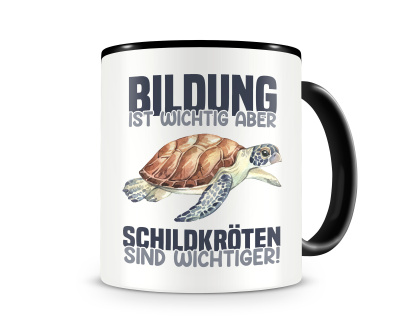 Tasse mit dem Motiv Bildung Wichtig Schildkr�ten Wichtiger