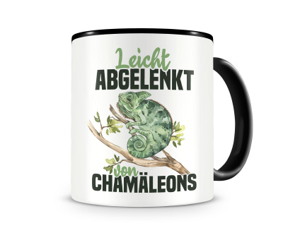 Tasse mit dem Motiv Leicht abgelenkt von Cham�leons