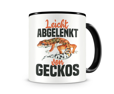 Tasse mit dem Motiv Leicht abgelenkt von Geckos