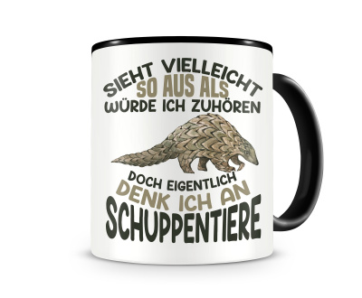 Tasse mit dem Motiv Sieht vielleicht so aus Schuppentiere