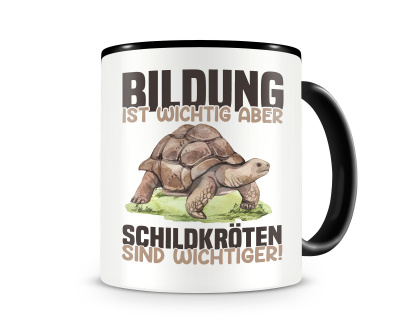 Tasse mit dem Motiv Bildung Wichtig Schildkröten Wichtiger - Ansicht 1