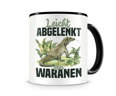 Tasse mit dem Motiv Leicht abgelenkt von Waranen