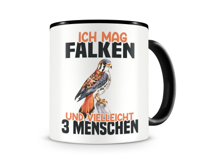 Tasse mit dem Motiv Ich mag Falken