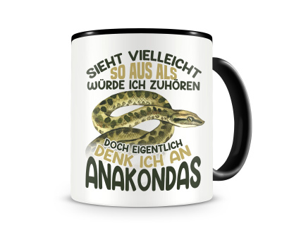 Tasse mit dem Motiv Sieht vielleicht so aus Anakondas