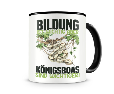 Tasse mit dem Motiv Bildung Wichtig Knigsboas Wichtigers
