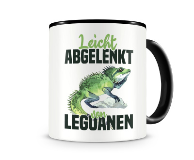 Tasse mit dem Motiv Leicht abgelenkt von Leguanen