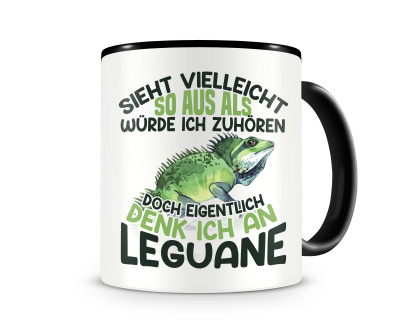 Tasse mit dem Motiv Sieht vielleicht so aus Leguane