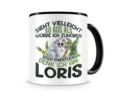 Tasse mit dem Motiv Sieht vielleicht so aus Loris