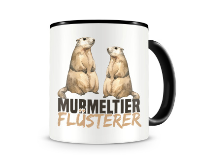 Tasse mit dem Motiv Murmeltier Flsterer