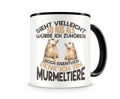 Tasse mit dem Motiv Sieht vielleicht so aus Murmeltiere