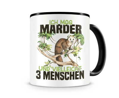 Tasse mit dem Motiv Ich mag Marder