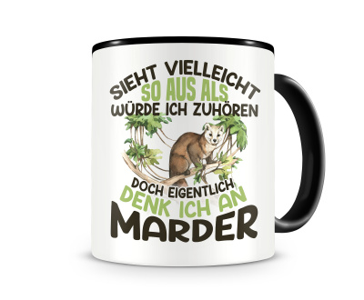 Tasse mit dem Motiv Sieht vielleicht so aus Marder
