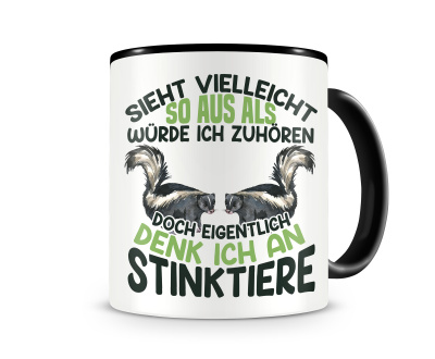 Tasse mit dem Motiv Sieht vielleicht so aus Stinktiere