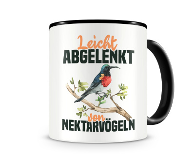Tasse mit dem Motiv Leicht abgelenkt von Nektarvgeln