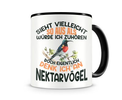 Tasse mit dem Motiv Sieht vielleicht so aus Nektarvgel