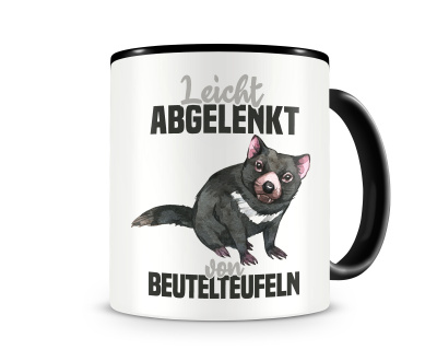 Tasse mit dem Motiv Leicht abgelenkt von Beutelteufeln