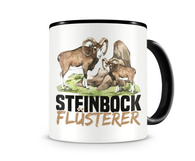 Tasse mit dem Motiv Steinbock Flsterer