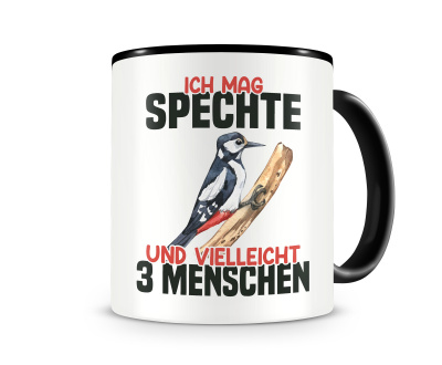 Tasse mit dem Motiv Ich mag Spechte