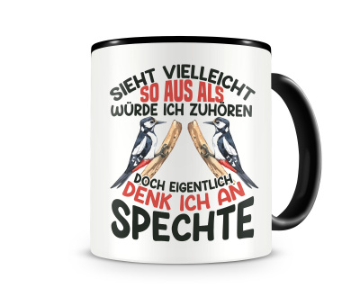 Tasse mit dem Motiv Sieht vielleicht so aus Spechte