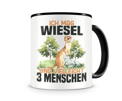 Tasse mit dem Motiv Ich mag Wiesel