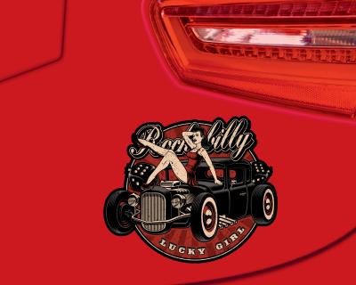 Rockabilly Hot Rod Aufkleber Aufkleber