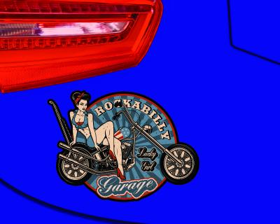 Rockabilly Chopper Aufkleber - Ansicht 2