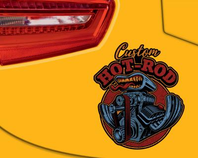 Custom Hot Rod Big Block  Aufkleber - Ansicht 3