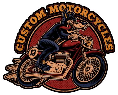 Custom Motorcycles  Aufkleber Aufkleber